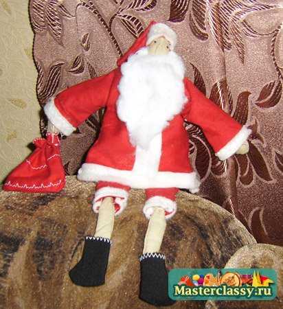 Дед Мороз из ткани с выкройкой - Выкройки куклы из ткани и тильда | Бэйбики - 