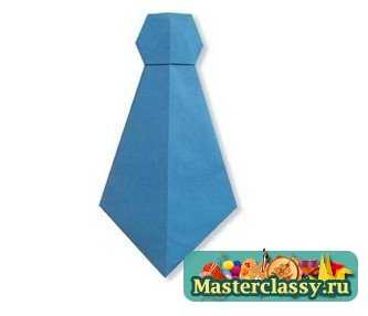 Как сделать галстук из бумаги. Схема оригами
