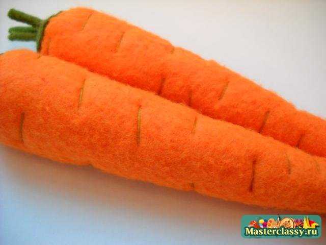 Морковка из фетра - почти как настоящая!