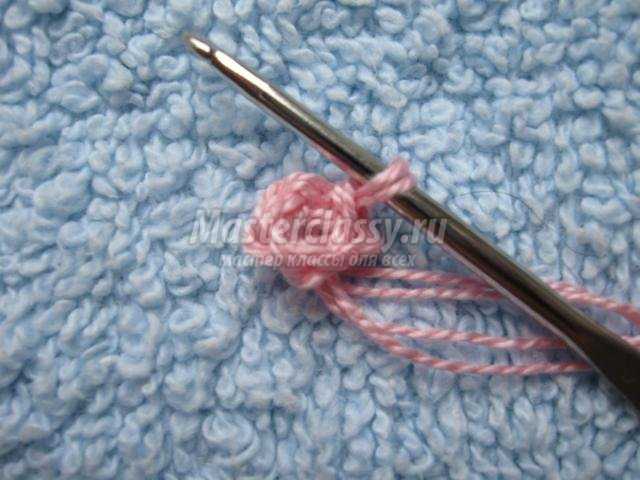 вязание крючком резинки для волос