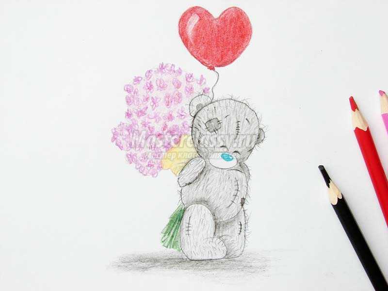 Как нарисовать мишку тедди с сердечком поэтапно карандашом - уральские-газоны.рф