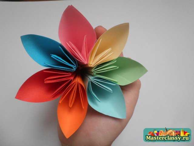 оригами кусудама из цветов