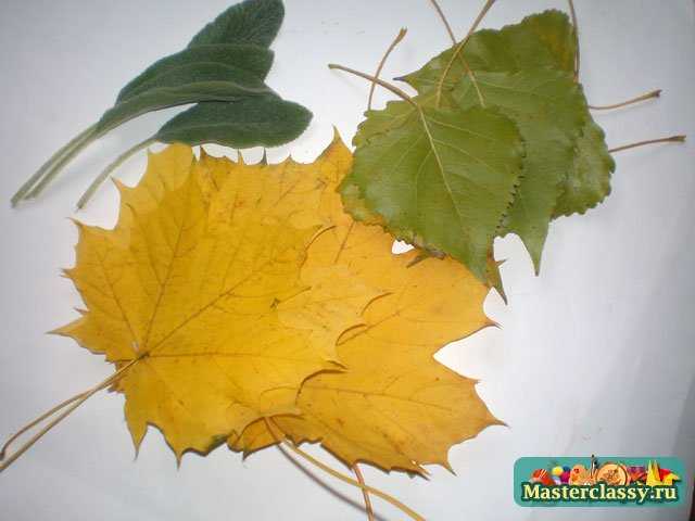 Осенние поделки из листьев. Букет