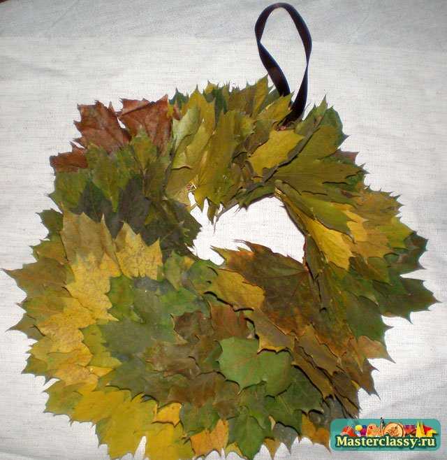 венок из листьев мастер класс