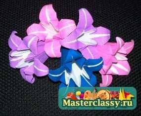 Мастер-класс оригами. Лилия из 4 и 5 лепестков