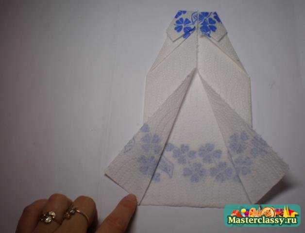 Оригами из салфеток. Рубашка. Мастер класс