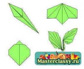 Оригами мастер-класс. Листья разных форм