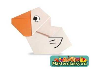 Животные из бумаги. Пеликан оригами