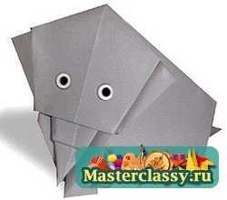 Слон из бумаги. Схема оригами