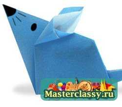 Мышка из бумаги. Схема оригами