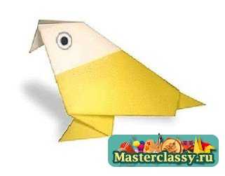 Птица из бумаги. Схема оригами