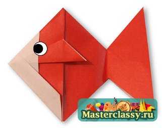 Золотая рыбка своими руками из бумаги. Схема оригами