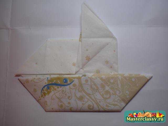 Салфетка-оригами Вертушка. Мастер класс