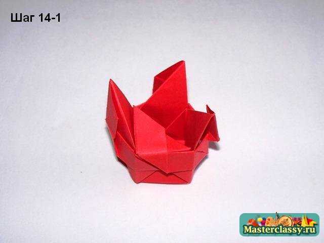 Сборка розы оригами