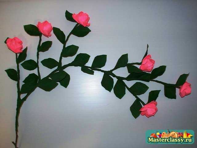 Кустовая роза оригами