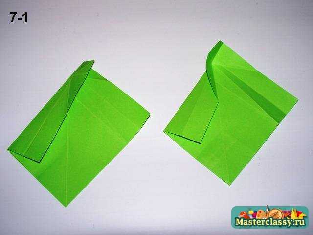 Оригами лист с черешком