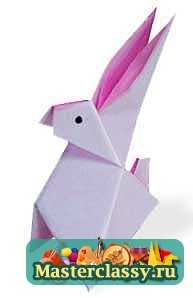 Кролик из бумаги. Схема оригами