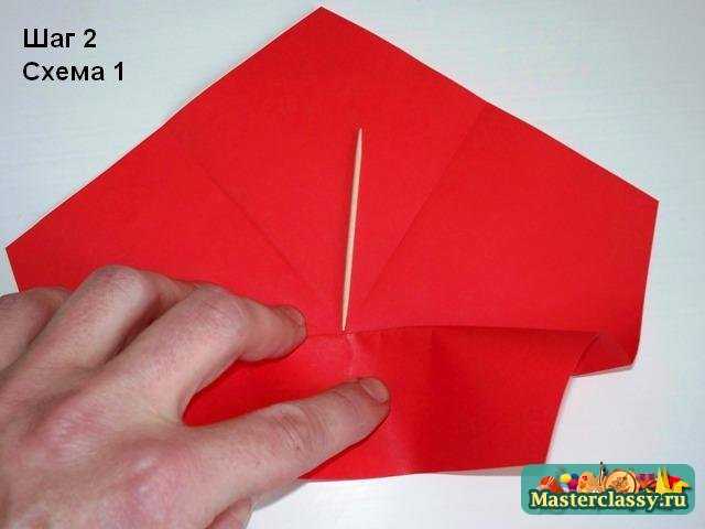 Получение линий для оригами розы пять лепестков