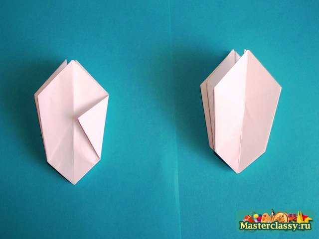 Цикламен оригами. Складывание цветка