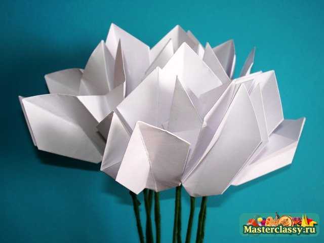 Цикламен оригами. Сборка