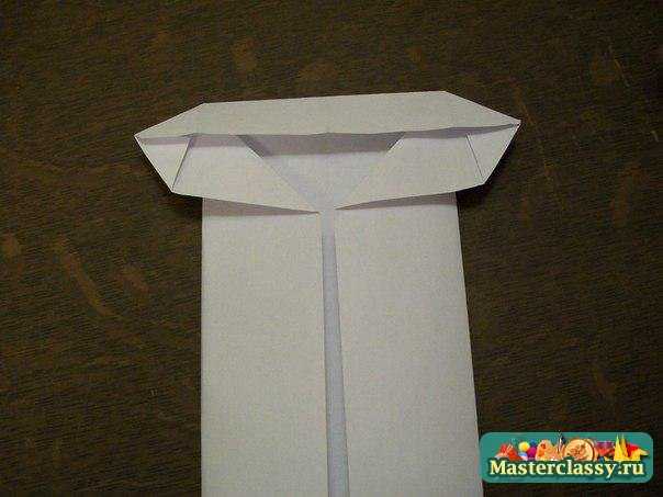 Детские поделки из бумаги. Рубашка оригами. Мастер класс