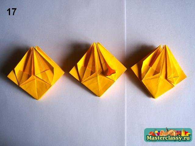 Ломонос (клематис) оригами. Сборка