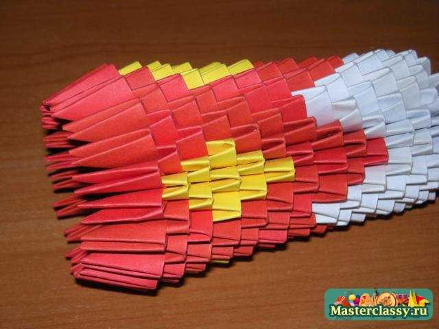 Модульное оригами. Мастер класс. Ваза