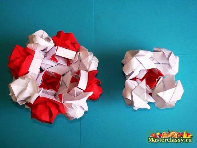 Шар из роз оригами. Мастер-класс