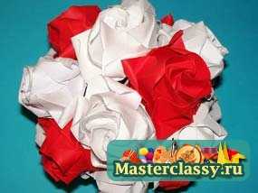 Кусудама. Шар из роз. Мастер-класс по оригами