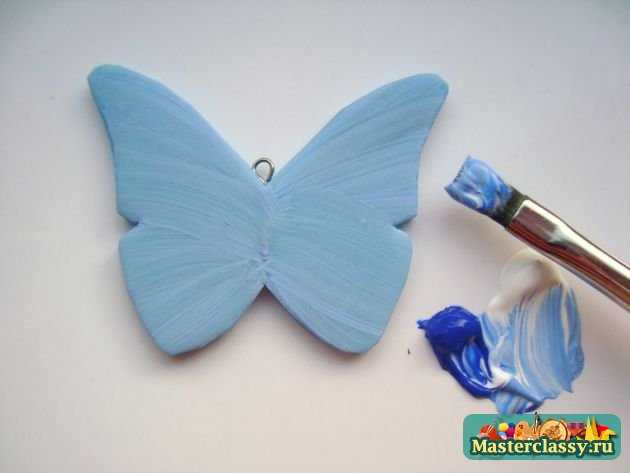 Авторские серьги бабочки ручной работы из пластики