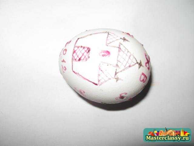Пасхальное яйцо писанка, выполненное восковой росписью. Мастер класс