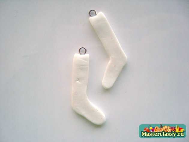 серёжки Весёлые носочки ручной работы полимерная глина