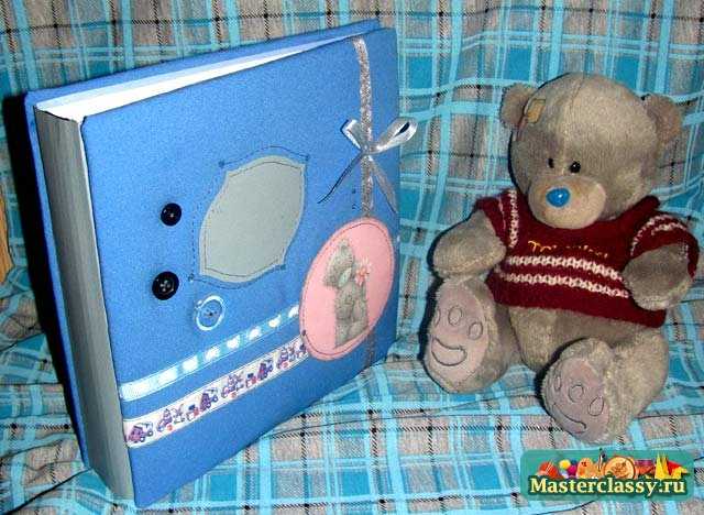 Подарки своими руками. Фотоальбом для новорожденного мальчика с мишками Тедди. Мастер класс