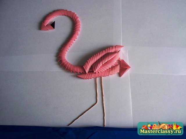Фламинго оригами