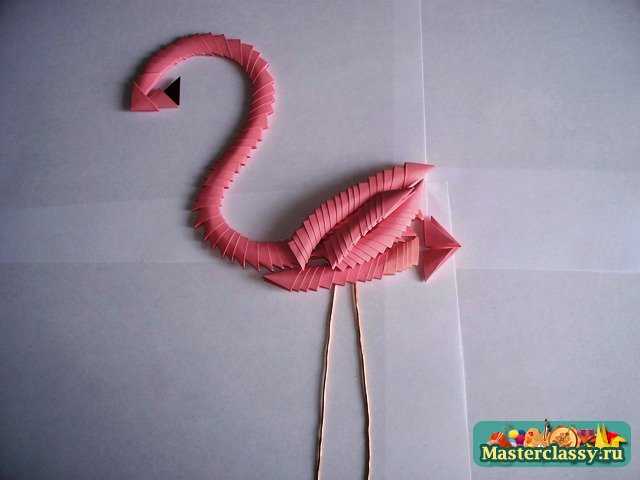 Фламинго оригами
