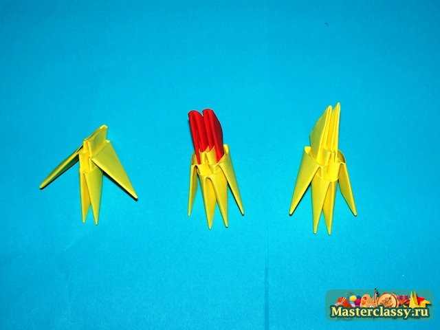 Сборка крыльев цыпленка оригами