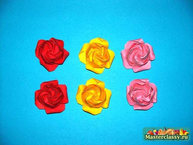 Роза оригами