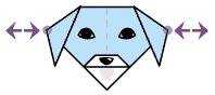 Оригами – говорящая собака. Схема