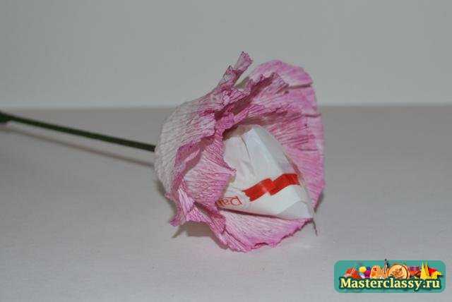 Мастер класс Букет из конфет с применением органзы с пошаговыми фото