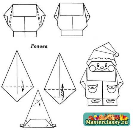 Оригами для детей. Гном. Мастер класс