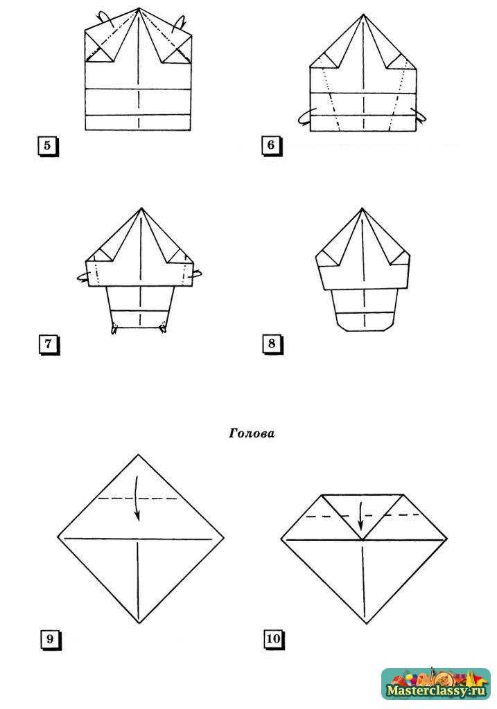 Оригами девочки - сделать из бумаги девочки