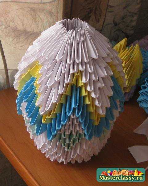 Оригами мастер класс. Букет из 5 цветов в вазе