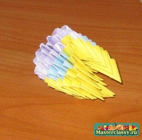 Оригами мастер класс. Букет из 5 цветов в вазе