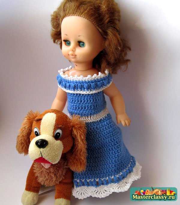 Вязаное платье на куклу. Мастер класс с пошаговыми фото