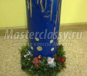 Новогодняя ваза - свеча. Мастер класс с пошаговыми фото