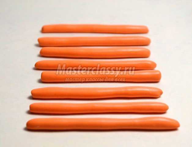 Сережки - апельсинки из запекаемой полимерной глины. Мастер класс с фото