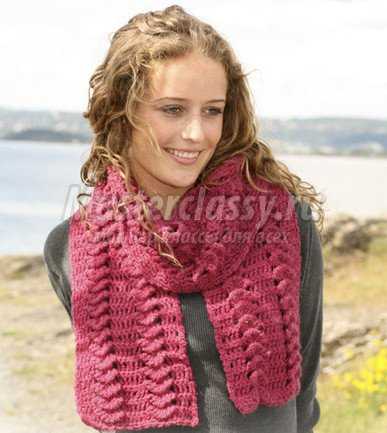 Вязание шарфа спицами
