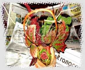 Поделки из природного материала. Осенняя икебана. Мастер класс с пошаговыми фото.