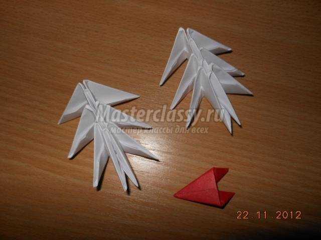 модульное оригами. Цыпленок в скорлупе. Мастер класс с пошаговым фото