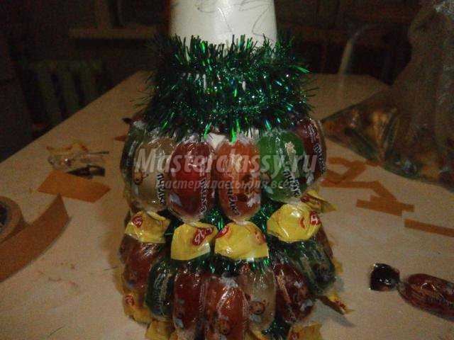 новогодняя красавица-елка из конфет